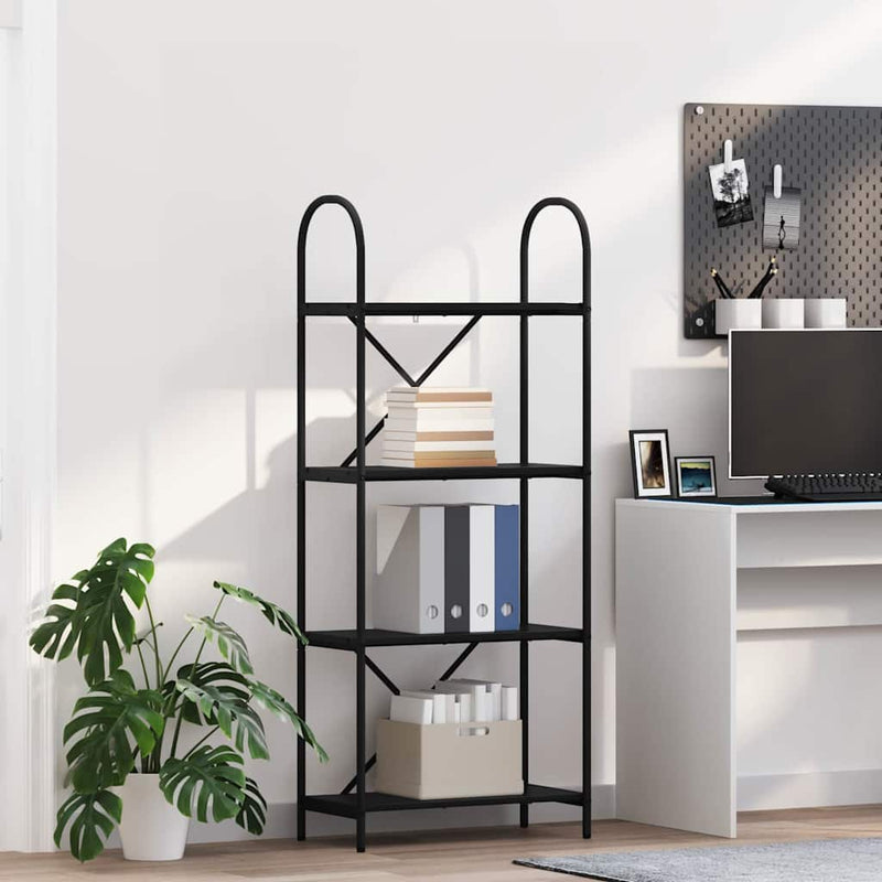 vidaXL Könyvespolc Musta tammi 60 x 30 x 146 cm Faanyag