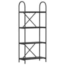 vidaXL Könyvespolc Musta tammi 60 x 30 x 146 cm Faanyag