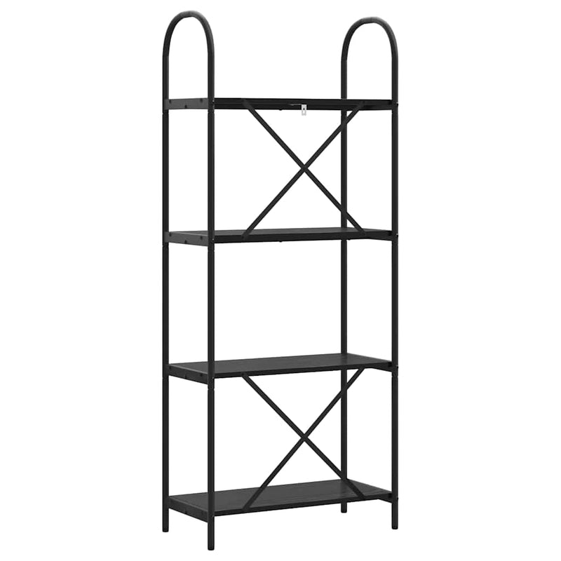 vidaXL Könyvespolc Musta tammi 60 x 30 x 146 cm Faanyag