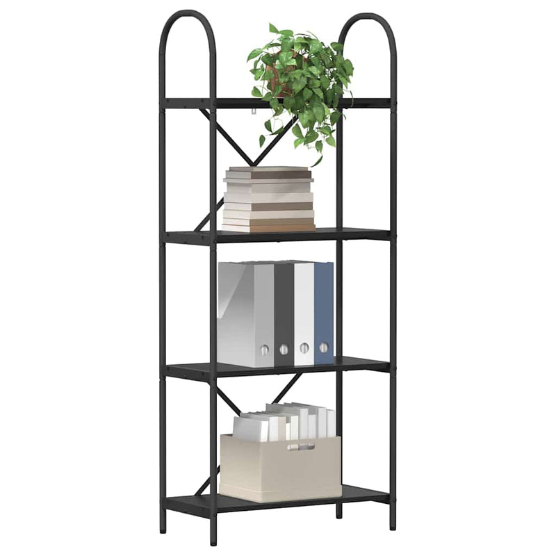 vidaXL Könyvespolc Musta tammi 60 x 30 x 146 cm Faanyag