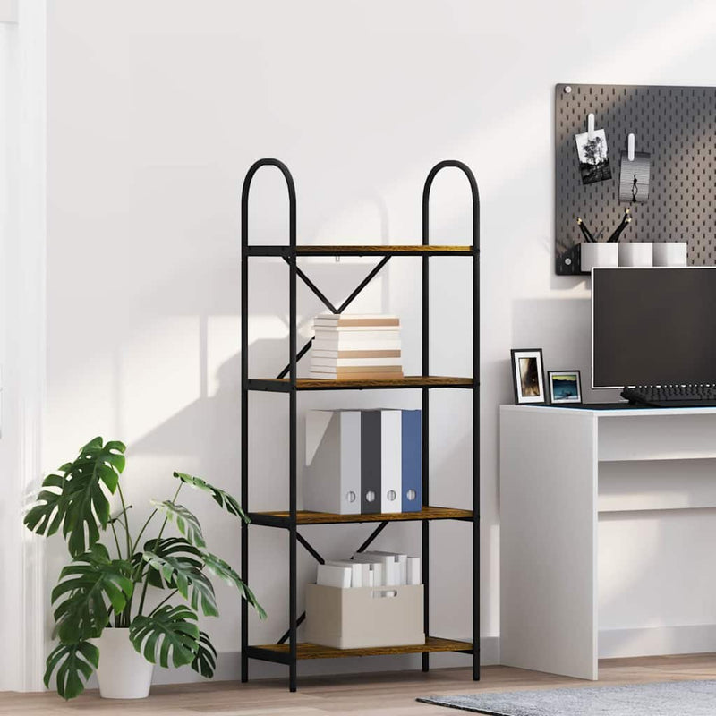 vidaXL Könyvespolc Füstölt tölgy 60 x 30 x 146 cm Faanyag