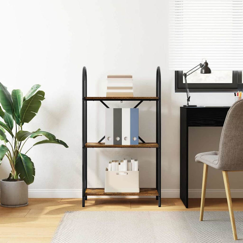 vidaXL Könyvespolc Füstölt tölgy 60 x 30 x 109 cm Faanyag