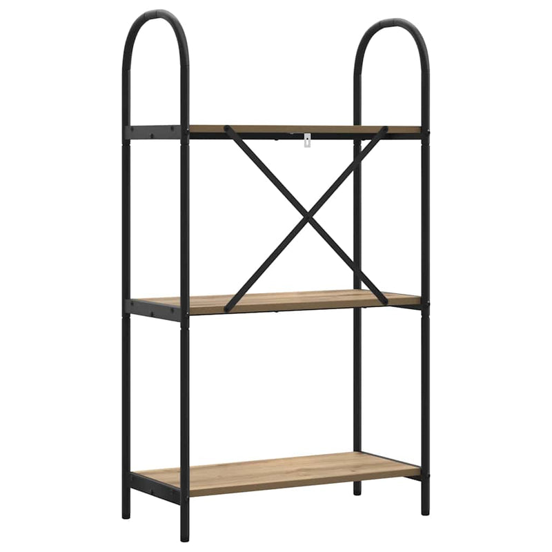 vidaXL Könyvespolc kézműves tölgy 60 x 30 x 109 cm Faanyag