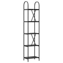 vidaXL Könyvespolc Musta tammi 40 x 30 x 183 cm Faanyag