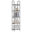 vidaXL Könyvespolc Musta tammi 40 x 30 x 183 cm Faanyag