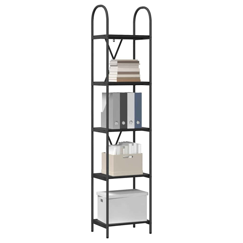 vidaXL Könyvespolc Musta tammi 40 x 30 x 183 cm Faanyag