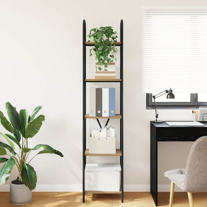 vidaXL Könyvespolc kézműves tölgy 40 x 30 x 183 cm Faanyag