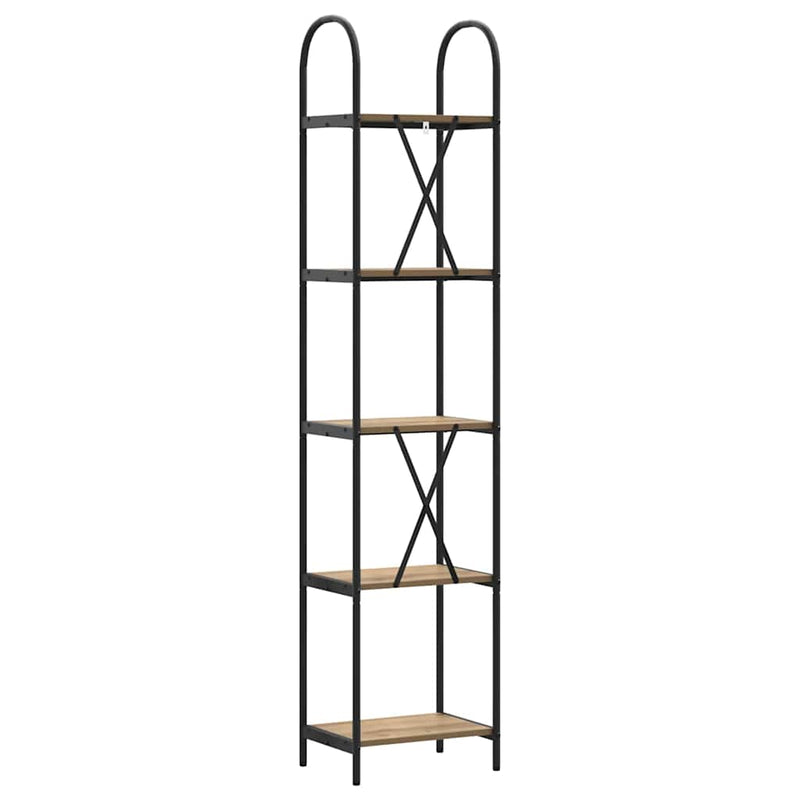 vidaXL Könyvespolc kézműves tölgy 40 x 30 x 183 cm Faanyag