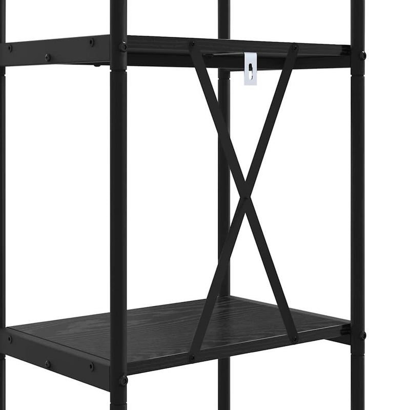 vidaXL Könyvespolc Musta tammi 40 x 30 x 146 cm Faanyag