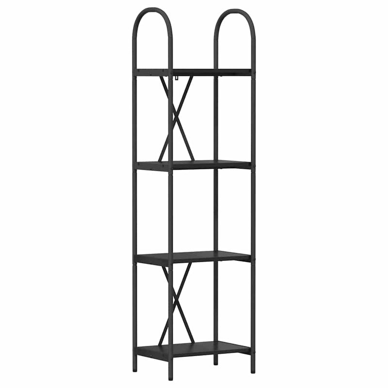 vidaXL Könyvespolc Musta tammi 40 x 30 x 146 cm Faanyag