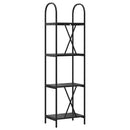 vidaXL Könyvespolc Musta tammi 40 x 30 x 146 cm Faanyag