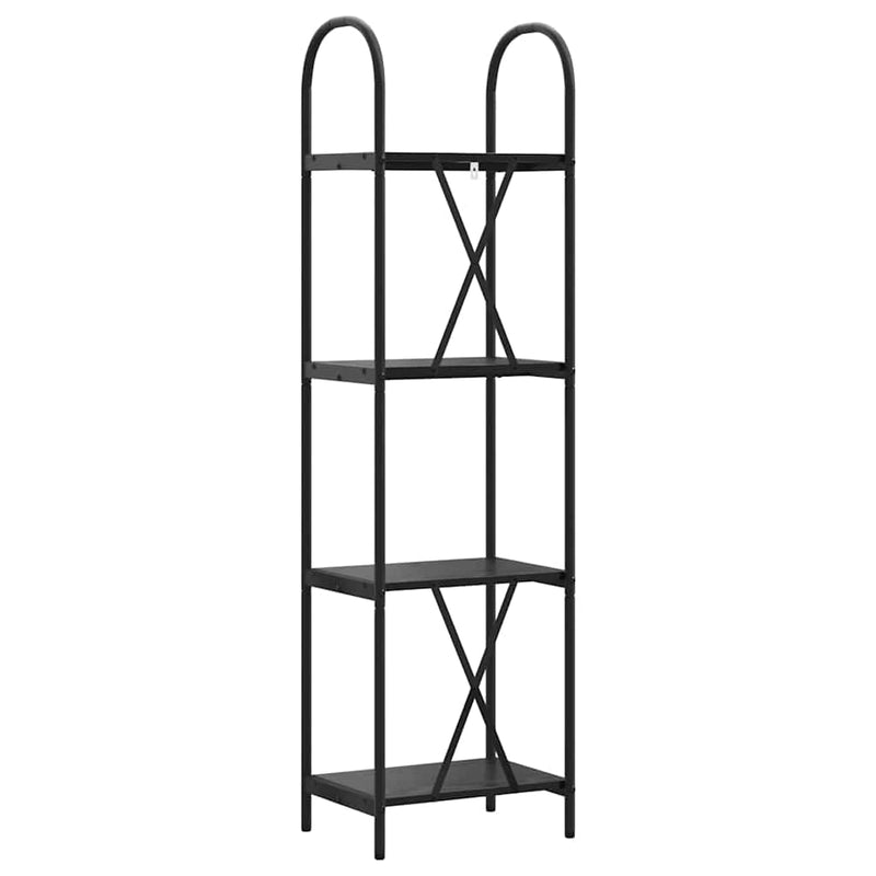 vidaXL Könyvespolc Musta tammi 40 x 30 x 146 cm Faanyag