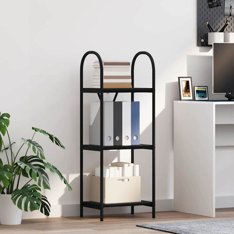 vidaXL Könyvespolc Musta tammi 40 x 30 x 109 cm Faanyag