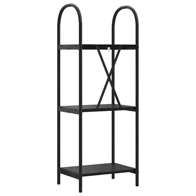 vidaXL Könyvespolc Musta tammi 40 x 30 x 109 cm Faanyag