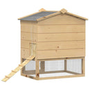 vidaXL Tyúkól Barna 75 x 59 x 60 cm