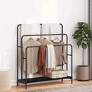 vidaXL Ruhaszárító polcokkal Musta tammi 90 x 30 x 100.5 cm Faanyag