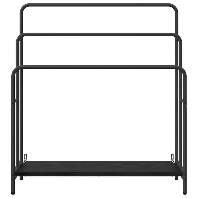 vidaXL Ruhaszárító polcokkal Musta tammi 90 x 30 x 100.5 cm Faanyag