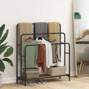 vidaXL Ruhaszárító polcokkal Régi fa 90 x 30 x 100.5 cm Faanyag