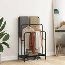 vidaXL Ruhaszárító polcokkal Musta tammi 60 x 30 x 100.5 cm Faanyag