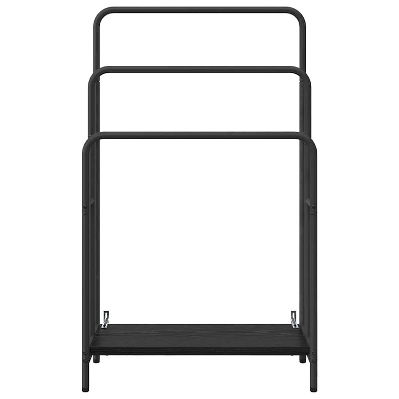 vidaXL Ruhaszárító polcokkal Musta tammi 60 x 30 x 100.5 cm Faanyag