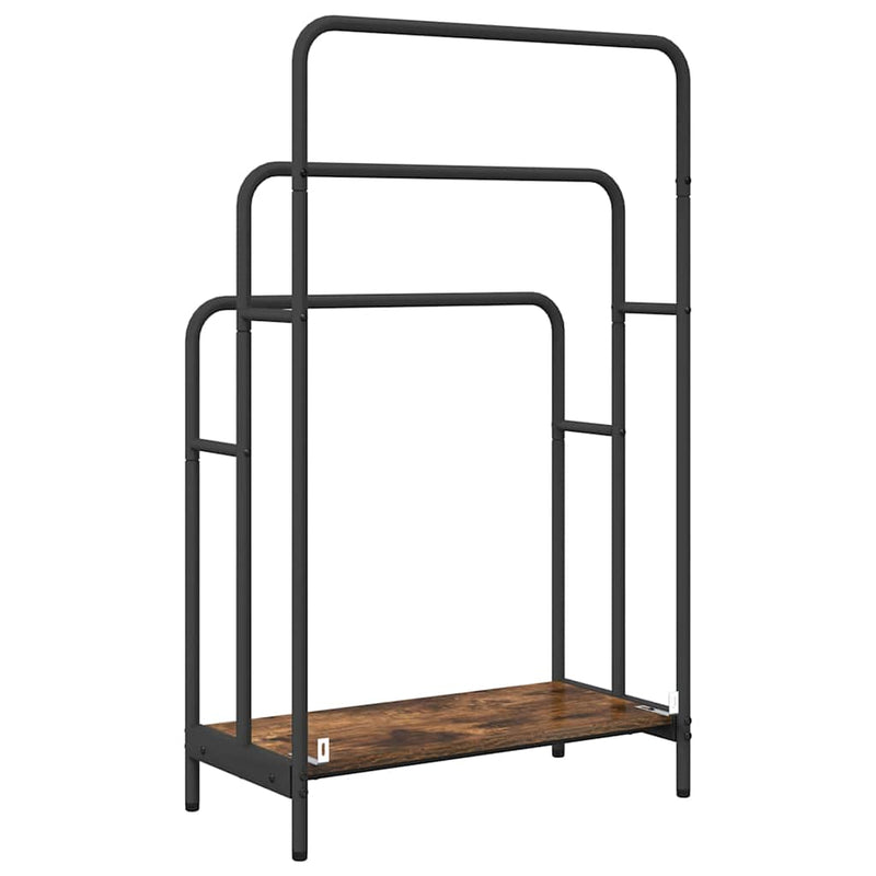 vidaXL Ruhaszárító polcokkal Füstölt tölgy 60 x 30 x 100.5 cm Faanyag