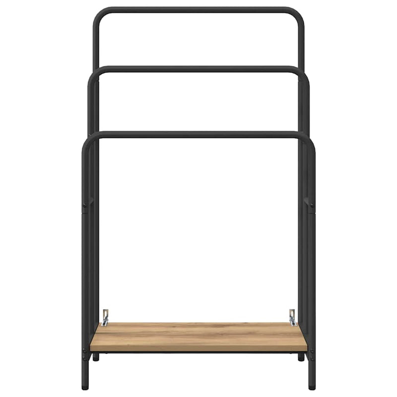 vidaXL Ruhaszárító polcokkal kézműves tölgy 60 x 30 x 100.5 cm Faanyag