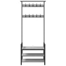 vidaXL Kabáthorog polcokkal Szürke sonoma 75 x 34 x 184 cm Faanyag