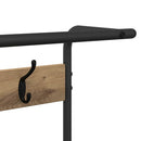 vidaXL Kabáthorog polcokkal Artisan tölgy 75 x 34 x 184 cm Faanyag