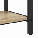 vidaXL Kabáthorog polcokkal sonoma tölgy 95 x 34 x 184 cm Faanyag