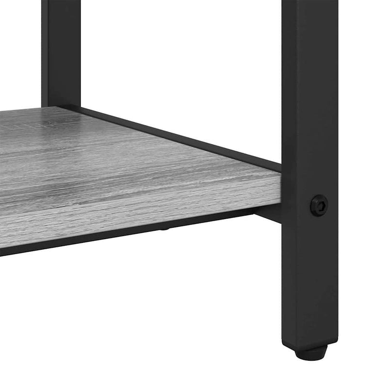 vidaXL Kabáthorog polcokkal Szürke sonoma 95 x 34 x 184 cm Faanyag