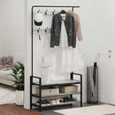 vidaXL Kabáthorog polcokkal Szürke sonoma 95 x 34 x 184 cm Faanyag