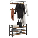 vidaXL Kabáthorog polcokkal Egyéb Régi fa 95 x 34 x 184 cm Faanyag