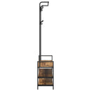 vidaXL Kabáthorog polcokkal tárolóval Öreg fa 95 x 34 x 184 cm Faanyag