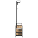 vidaXL Kabáthorog polcokkal Artisan tölgy 95 x 34 x 184 cm Faanyag