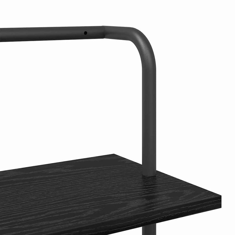 vidaXL Könyvespolc Musta tammi 60 x 24 x 168 cm Faanyag