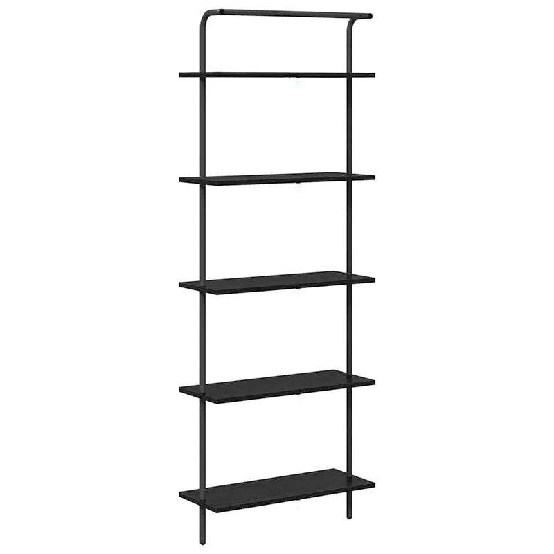 vidaXL Könyvespolc Musta tammi 60 x 24 x 168 cm Faanyag