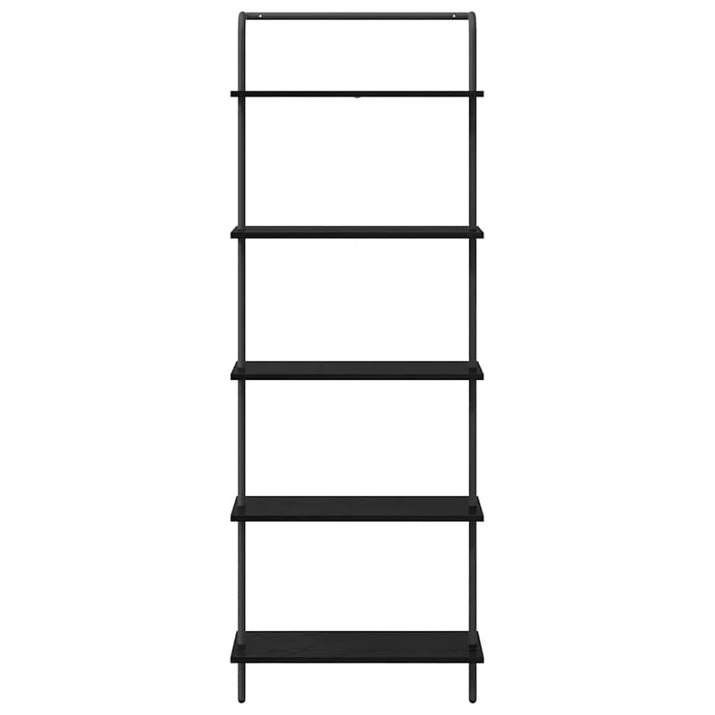 vidaXL Könyvespolc Musta tammi 60 x 24 x 168 cm Faanyag