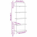 vidaXL Könyvespolc Füstölt tölgy 60 x 24 x 168 cm Faanyag