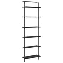 vidaXL Könyvespolc Musta tammi 60 x 24 x 203 cm Faanyag