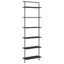 vidaXL Könyvespolc Fekete tölgy 60 x 24 x 203 cm Faanyag