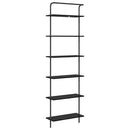 vidaXL Könyvespolc Fekete tölgy 60 x 24 x 203 cm Faanyag