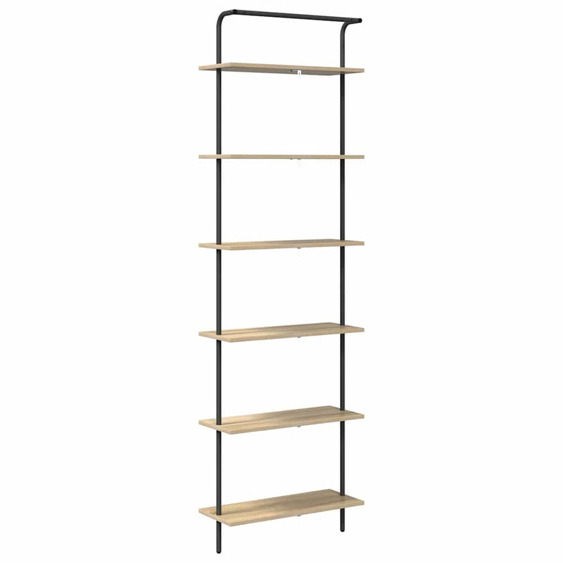 vidaXL Könyvespolc sonoma tölgy 60 x 24 x 203 cm Faanyag