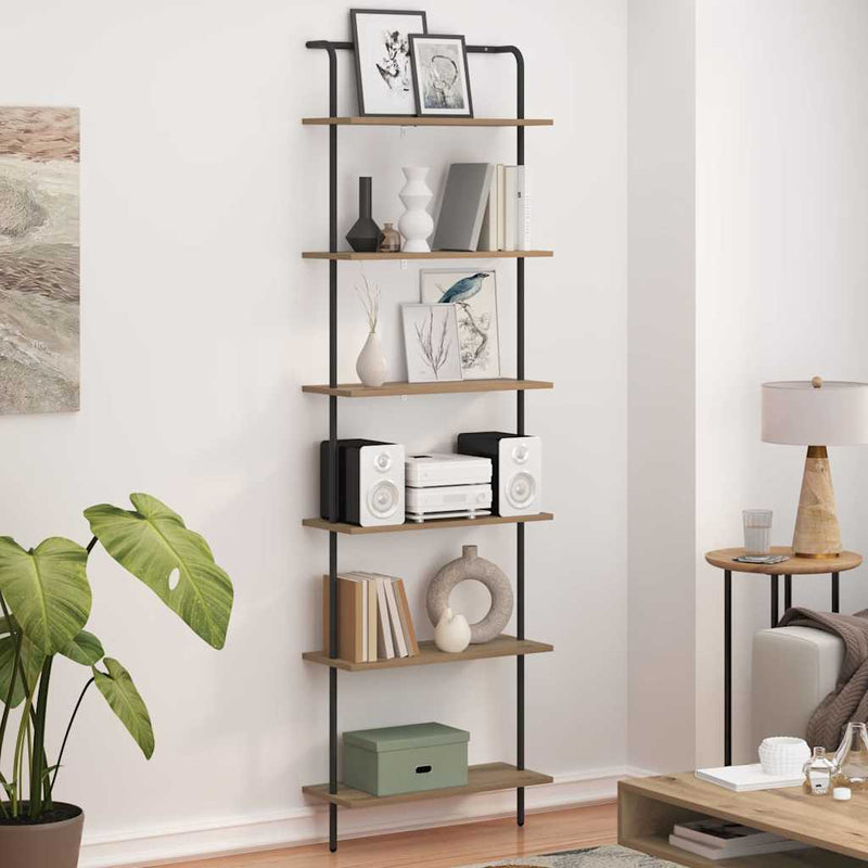 vidaXL Könyvespolc kézműves tölgy 60 x 24 x 203 cm Faanyag