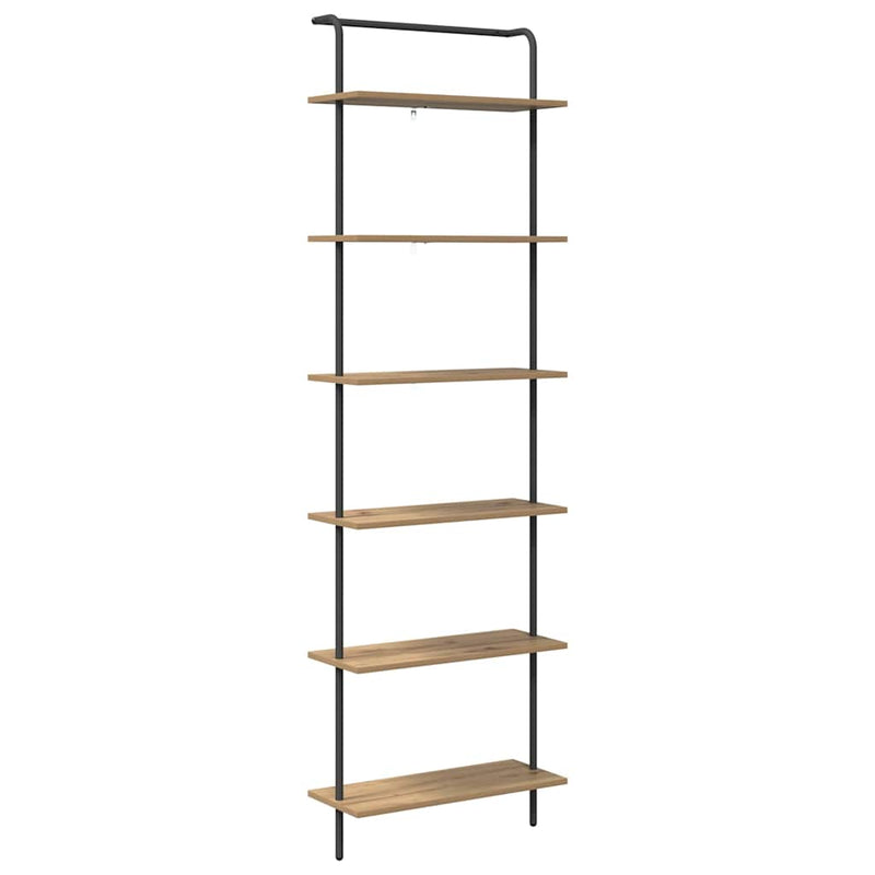 vidaXL Könyvespolc kézműves tölgy 60 x 24 x 203 cm Faanyag