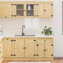vidaXL Cabinet polcokkal tárolóval SKI 4 pcs Mézes Barna Tömör fenyőfa