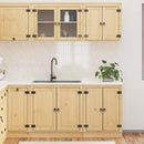 vidaXL Cabinet polcokkal tárolóval SKI 4 pcs Mézes Barna Tömör fenyőfa