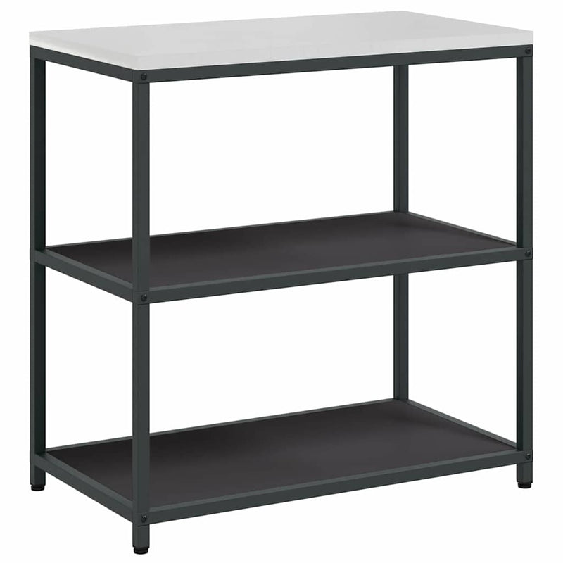 vidaXL Konyhai Tároló Készlet polcokkal 2 pcs Fekete 180 x 50 x 92 cm