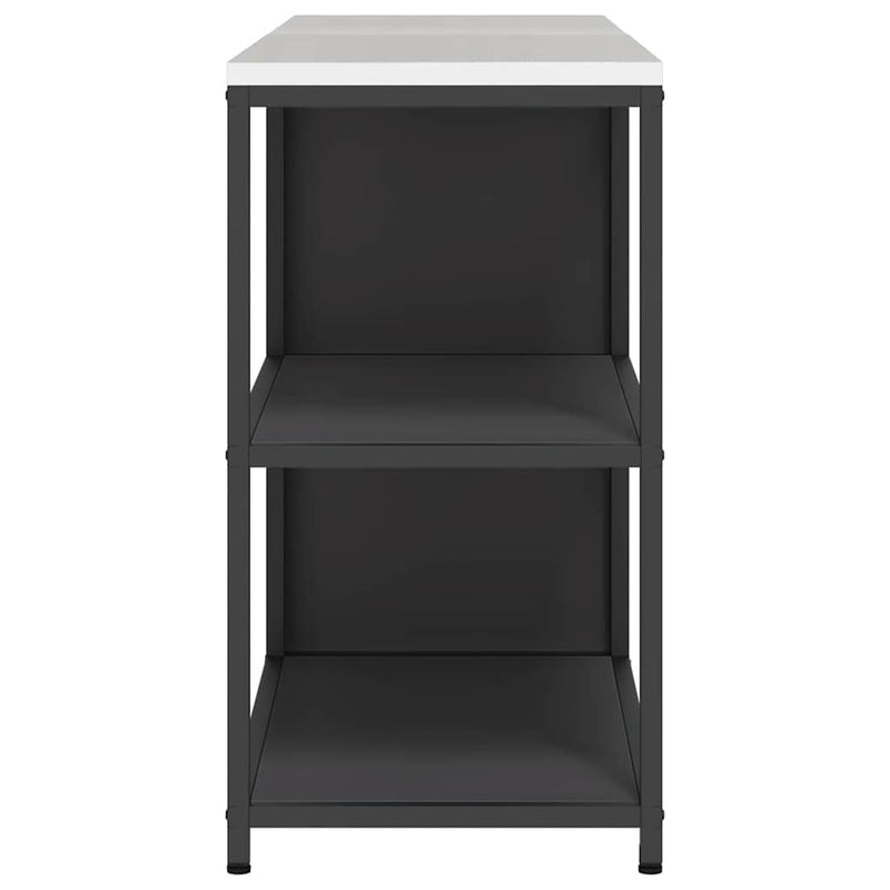 vidaXL Konyhai Tároló Készlet polcokkal tárolóval 2 pcs Fekete Acél