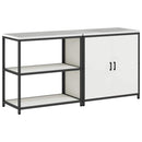 vidaXL Konyhai Tároló Készlet polcokkal tárolóval 2 pcs Fehér Acél