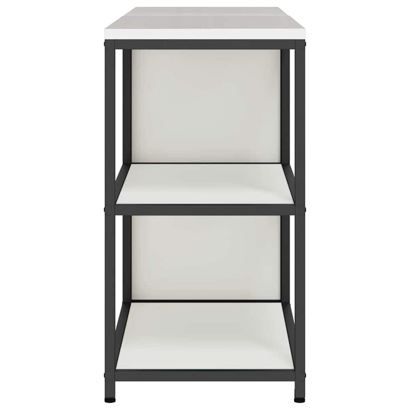 vidaXL Konyhai Tároló Készlet polcokkal tárolóval 2 pcs Fehér Acél